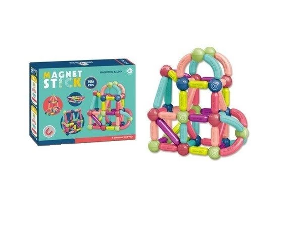 Конструктор магнитный, 66 элементов