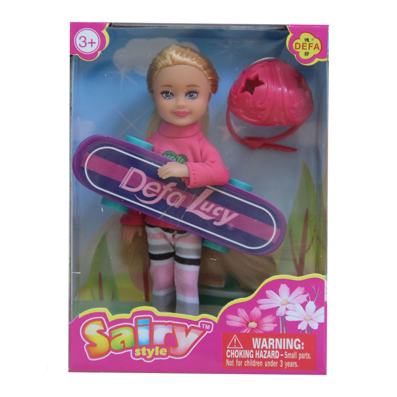 Кукла Малышка со скейтом DEFA Lucy