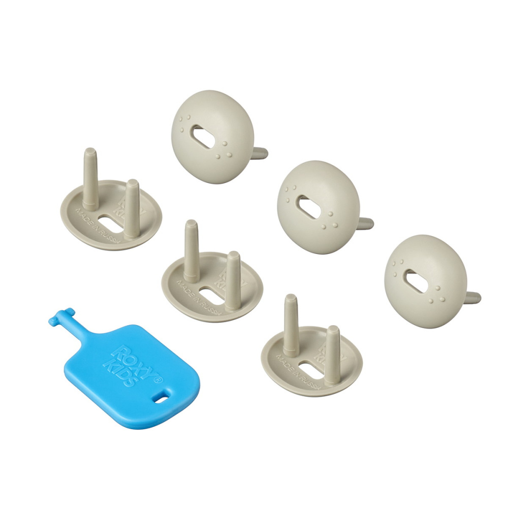 Набор заглушек для розеток, графит, 6 шт. ROXY RSG-006G (01.01.2069, РОССИЯ)