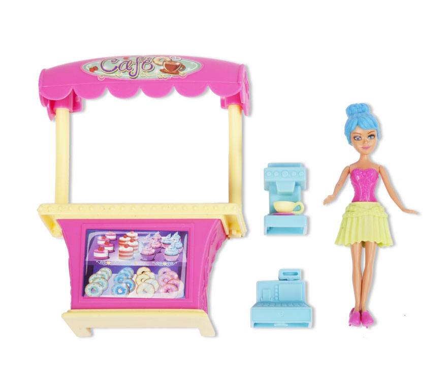 Игровой набор кукла 10 см мебель розово-голубой Sparkle Girlz