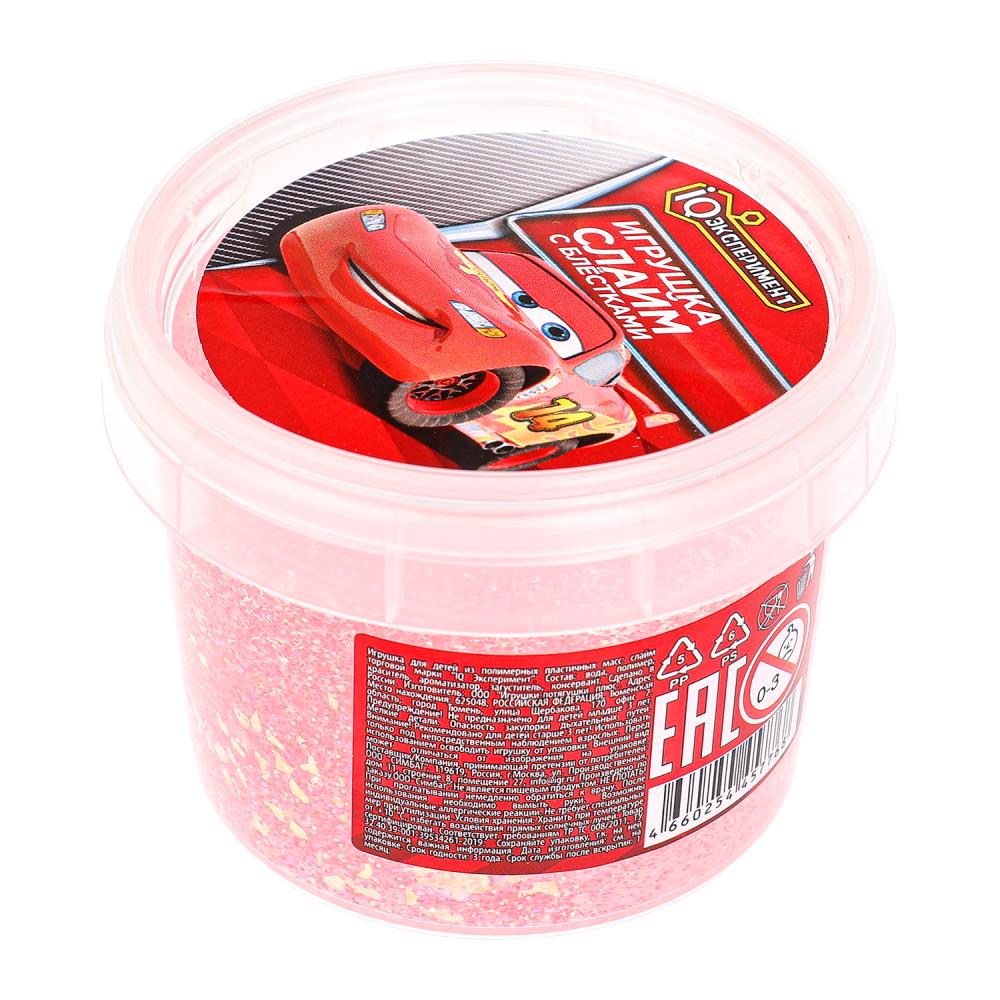 Слайм машинки с блёстками 100 г IQ Эксперимент