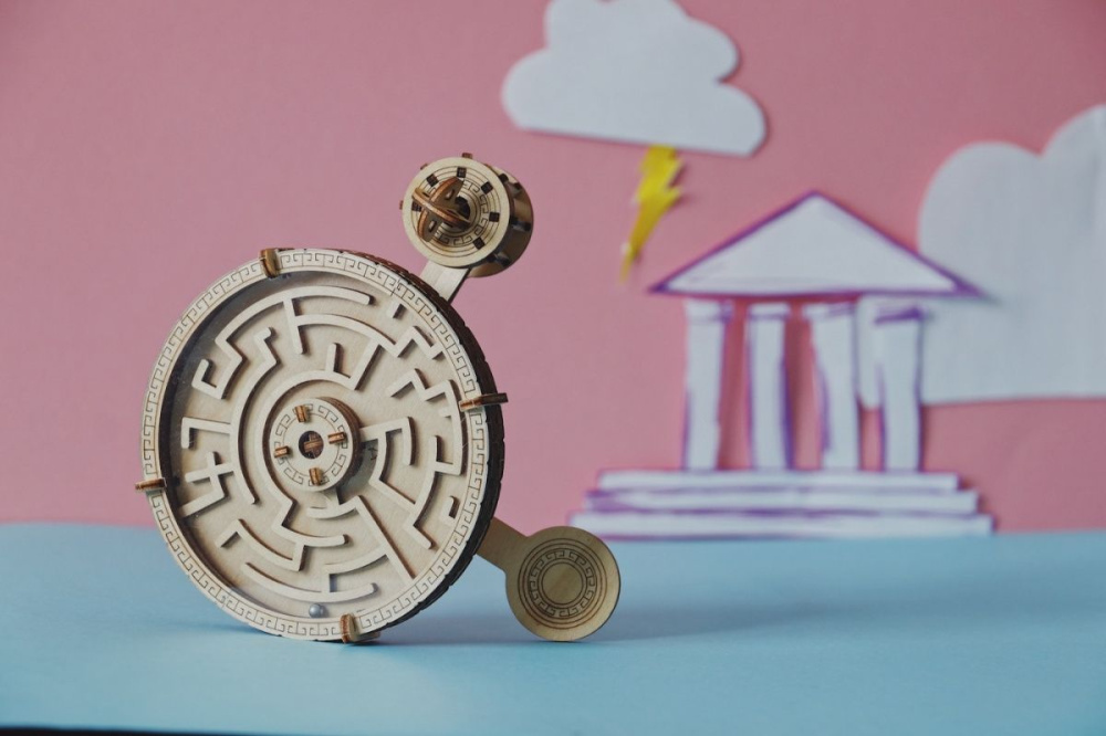 Головоломка Лабиринт Клубок Ариадны UNIWOOD