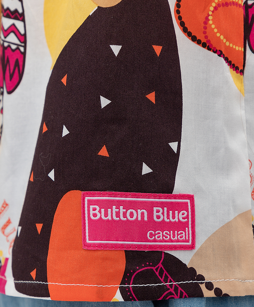 Блузка с коротким рукавом для девочек Button Blue