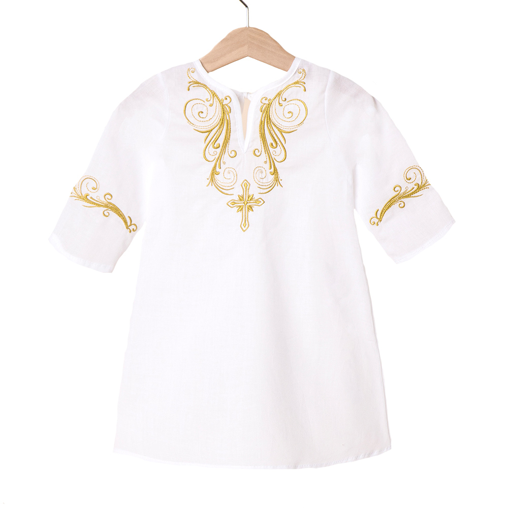 Рубашка крестильная с вышивкой Золотой Гусь