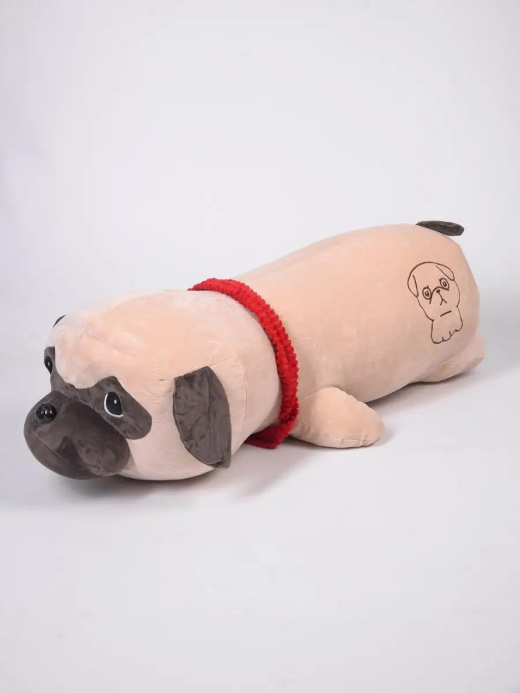 Мопс обнимашка 110 см бежевый