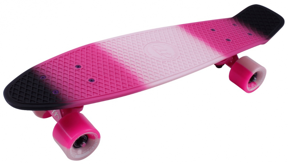 Скейтборд Multicolor 22 TECH TEAM розовый/черный