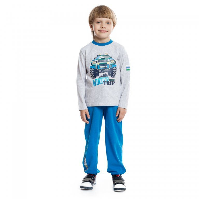 Комплект для мальчика: футболка с длиным рукавом, брюки