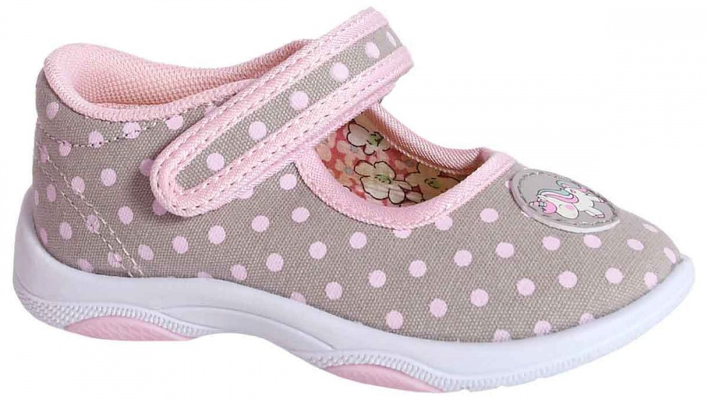 Туфли для девочки Kapika серый-розовый
