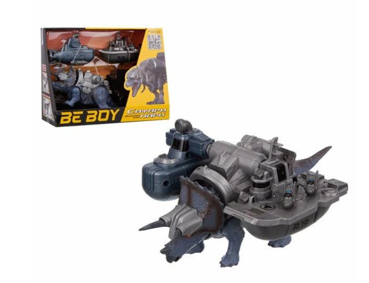 Динозавр "BeBoy" на батарейках с акссесуарами, звуковые и световые эффекты, подвижные части тела