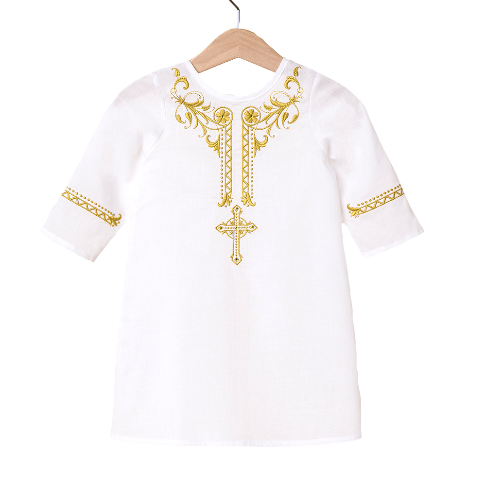 Рубашка крестильная с вышивкой Золотой Гусь