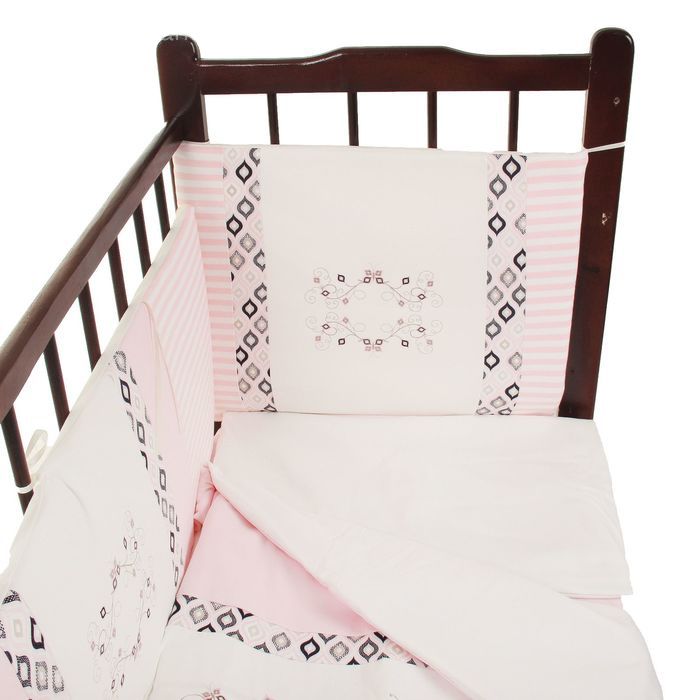 Комплект в кроватку Очарование  6 предметов розовый Babyedel