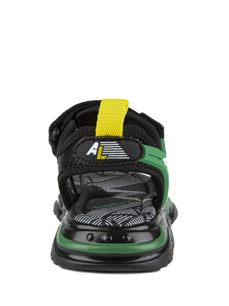 Сандалии для мальчика Kapika черный-зеленый