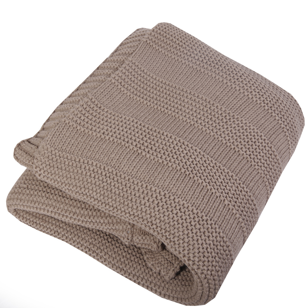 Плед вязанный 90 х 90 см Объемный на подкладке Babyedel