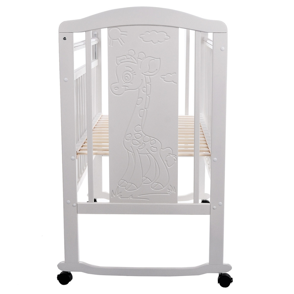 Кровать детская PITUSO Noli Жирафик колесо-качалка с наклад. опуск.планка Серый*