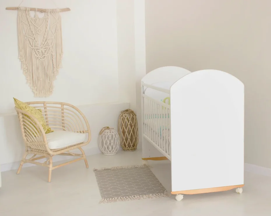 Кроватка Bonito BOk INCANTO колесо/качалка цвет белый
