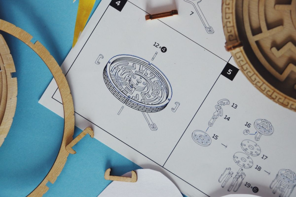 Головоломка Лабиринт Клубок Ариадны UNIWOOD