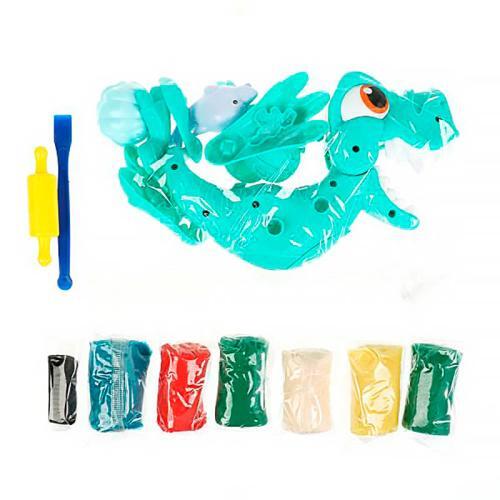 Набор с тестом для лепки и формочками динозаврик, 33 см МУЛЬТИ АРТ