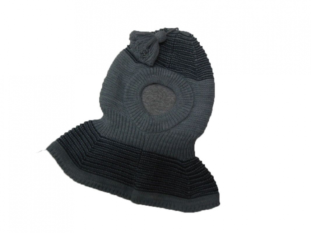 Шапка-шлем Жека серый+темно серый