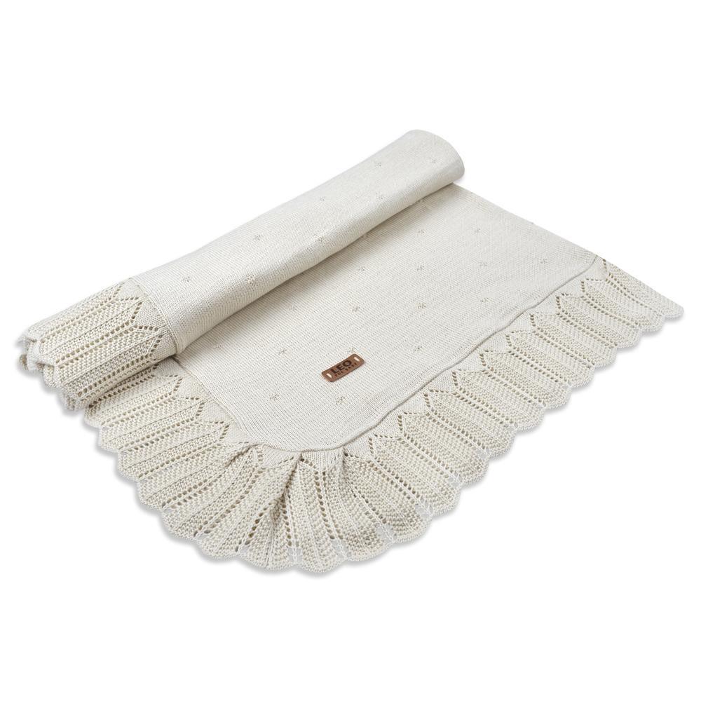 Плед LEO Кроше 100х100 серый