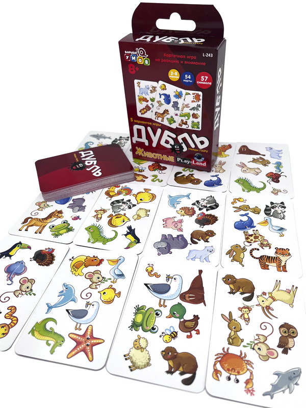 Карточная игра Дубль Животные