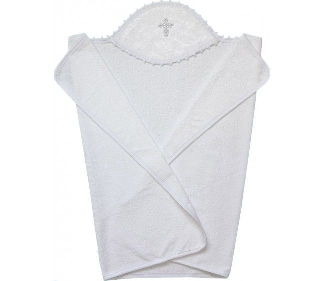 Полотенце крестильное, 110х75, белый Золотой Гусь