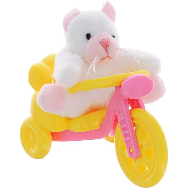 Котёнок с велосипедом игровой набор Beanzees