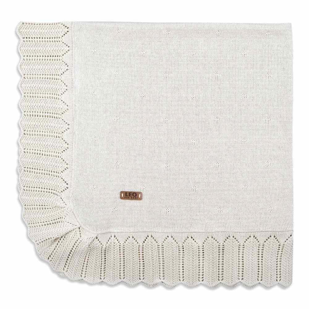 Плед LEO Кроше 100х100 серый