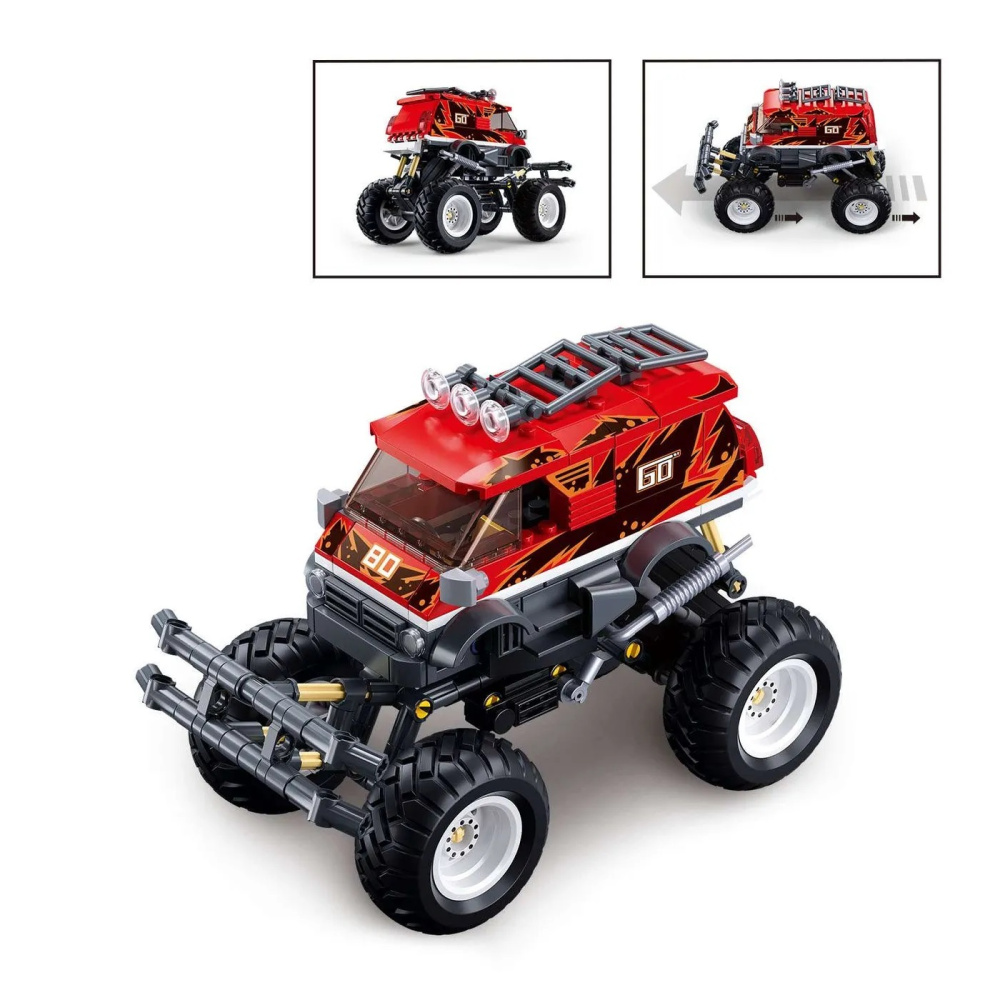 Конструктор Sluban "Большие колёса: Сафари" (261 дет., пружин. мех.)