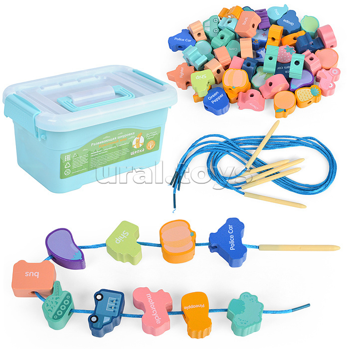 Шнуровка Фрукты, овощи,транспорт