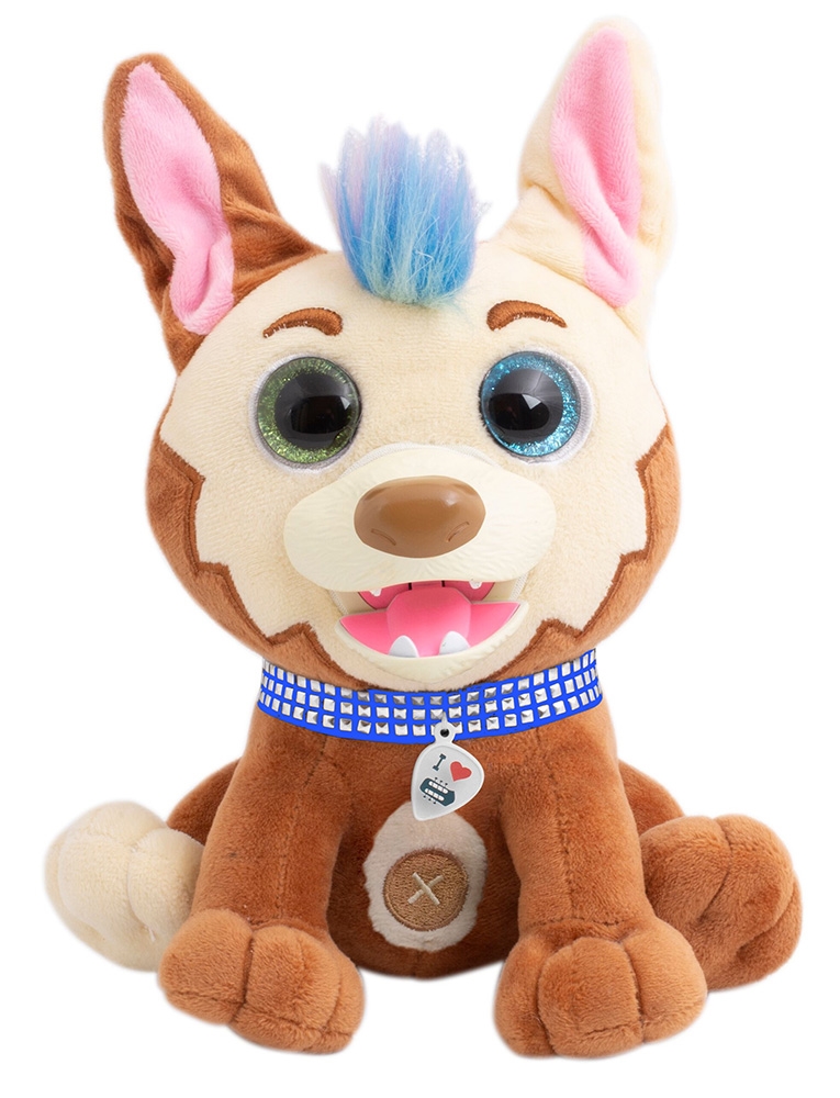 1TOY RoboPets Собака Боуи плюш.  интерактивный 20 см