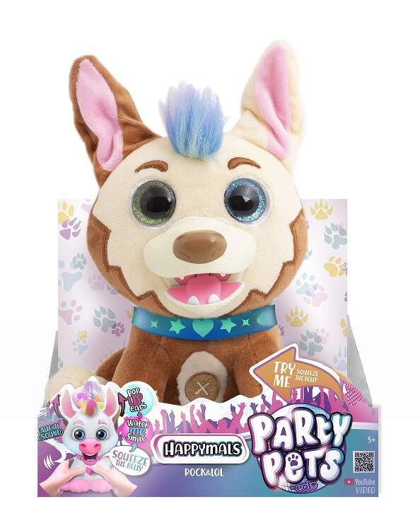 1TOY RoboPets Собака Боуи плюш.  интерактивный 20 см