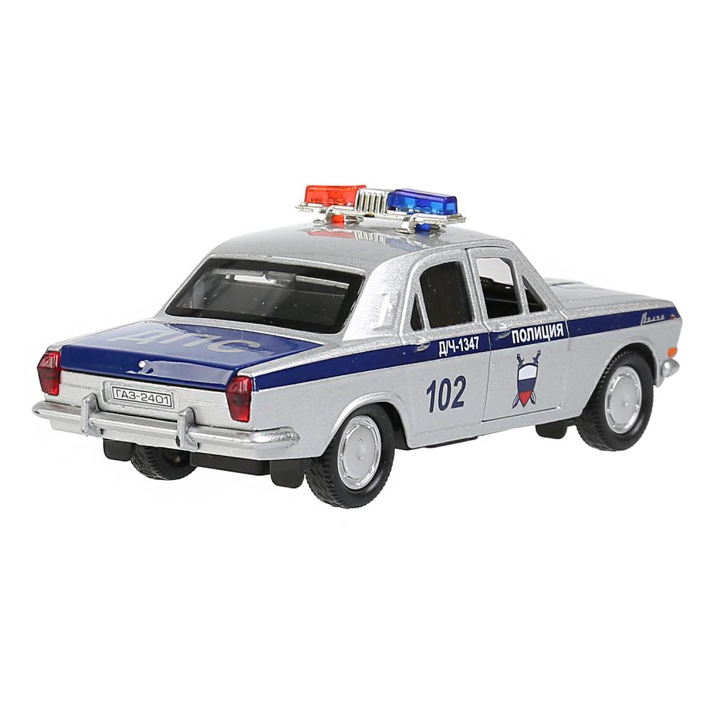 Машина металл газ-2401 волга полиция 12см, инерция, в коробке, Технопарк