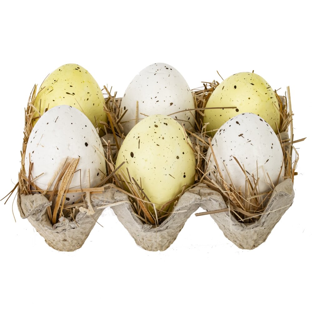 Набор из 6 изделий декоративных Яйцо пасхальное L13,5 W10,5 H6 см