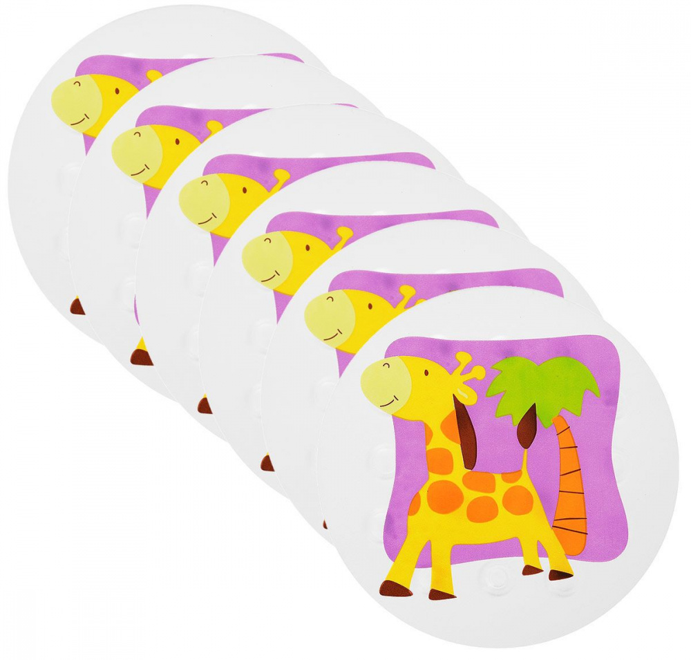 Мини - коврик для ванны Жирафик (на присосках) Valiant