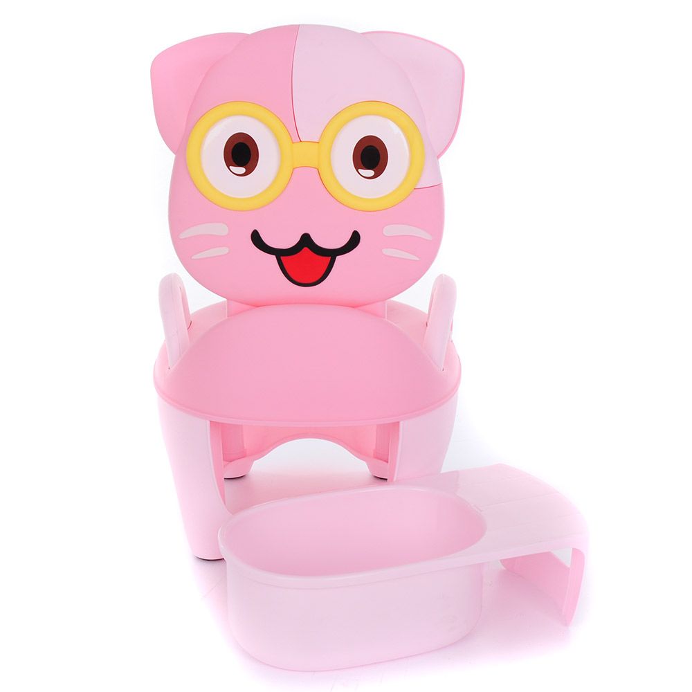 Горшок детский PITUSO Котик в очках розовый*