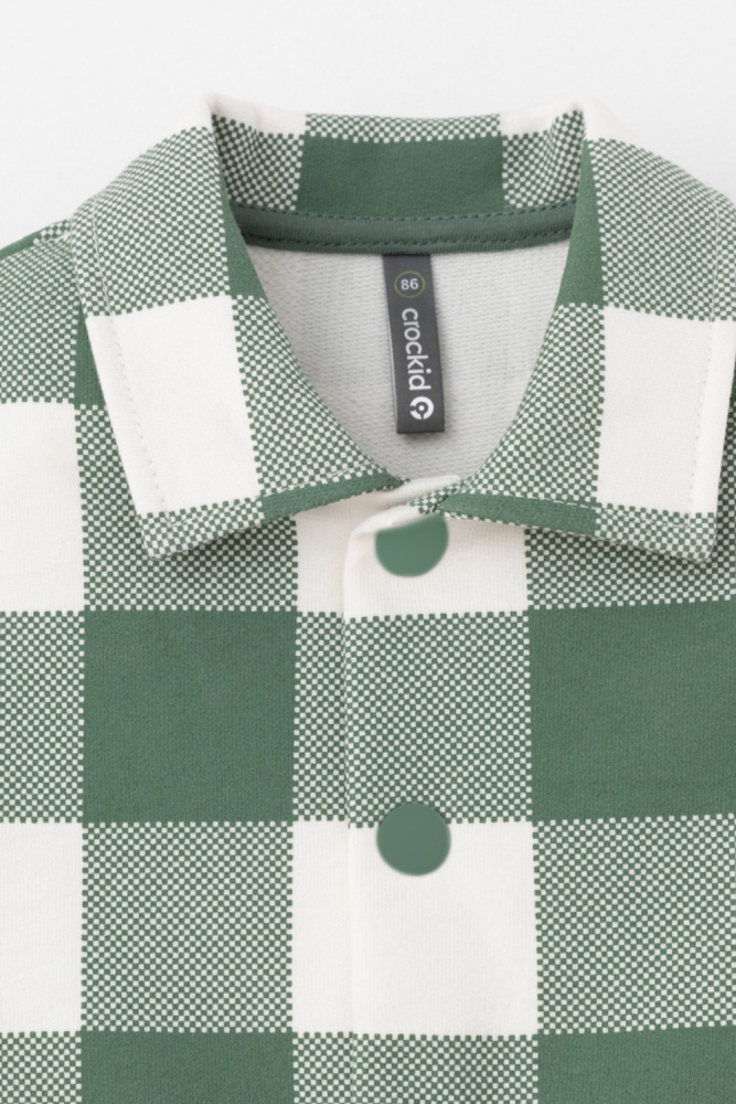 Жакет Crockid лесной мох, клетка виши к492