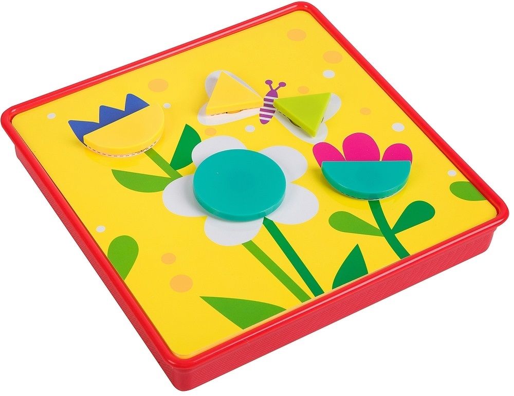 Мозайка Кнопик Геометрия 24 фигурки 12 трафаретов 1TOY
