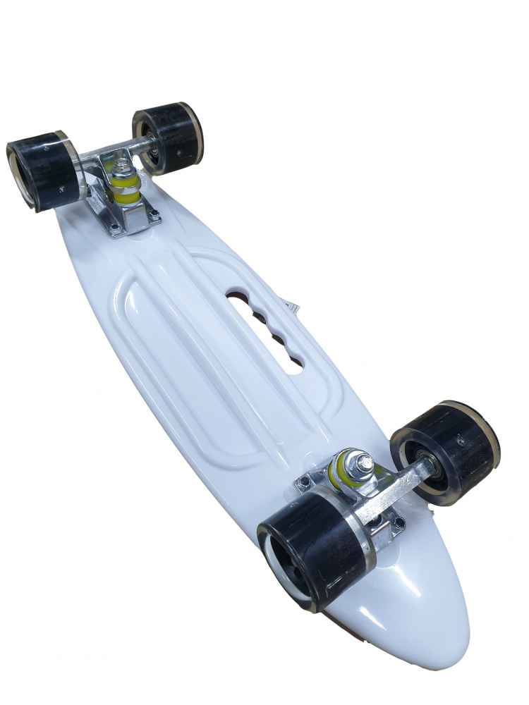 Скейтборд пластиковый с принтом с ручкой колеса PU со светом стойка AL