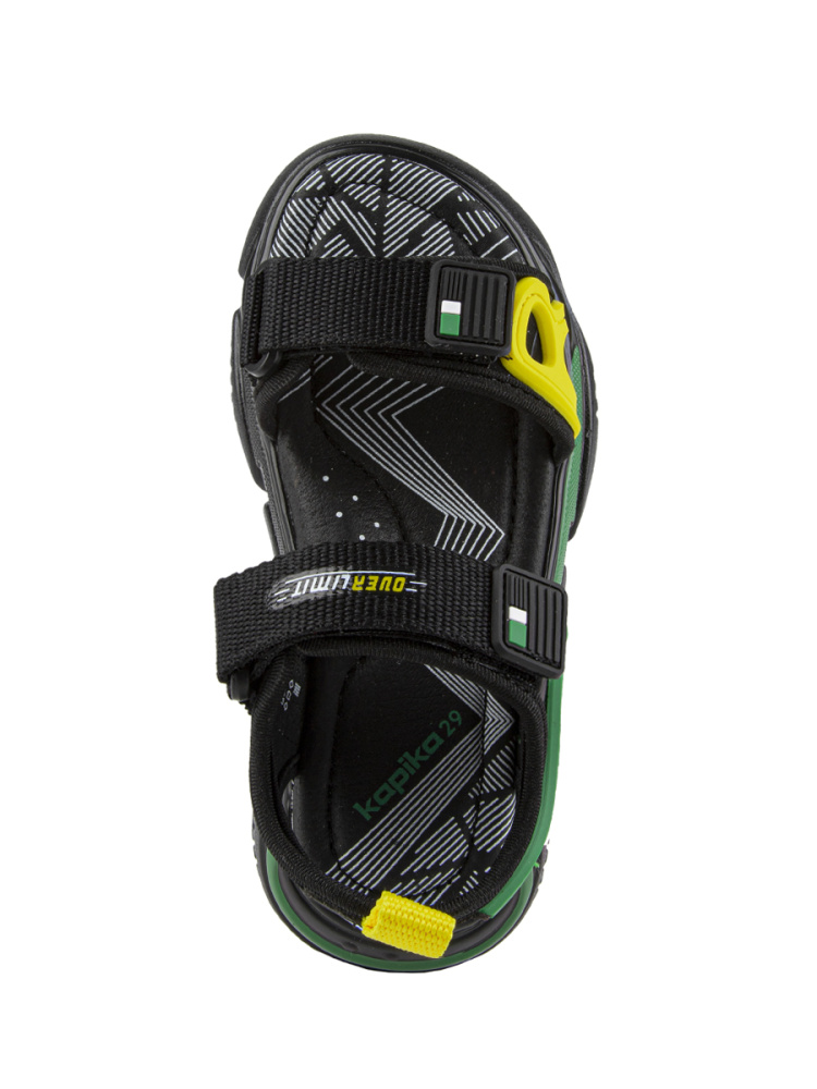 Сандалии для мальчика Kapika черный-зеленый