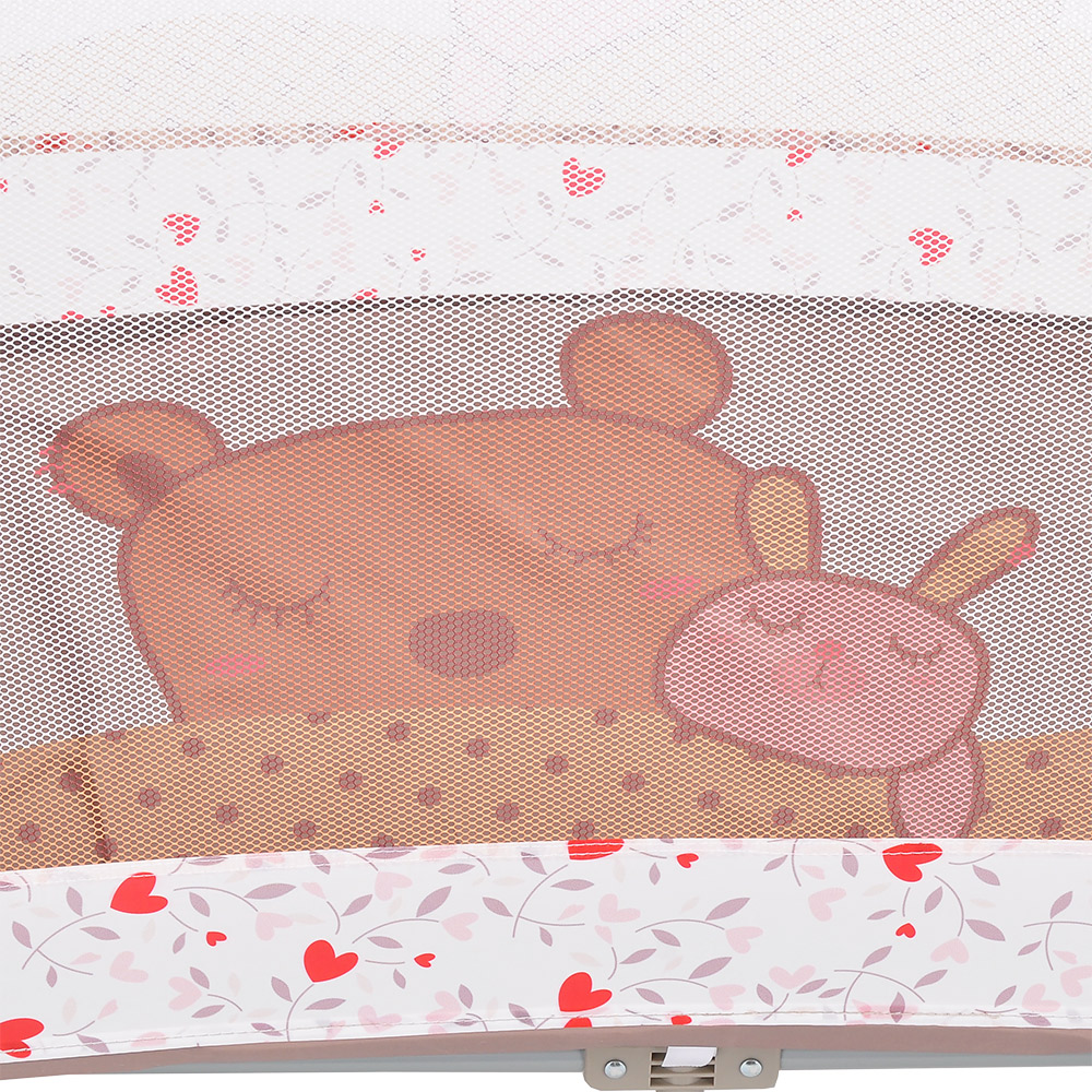 Манеж-кровать PITUSO Granada Friendship/Дружба,2-уровн-й,лаз на молнии,пласт кольца 4шт,2 колеса