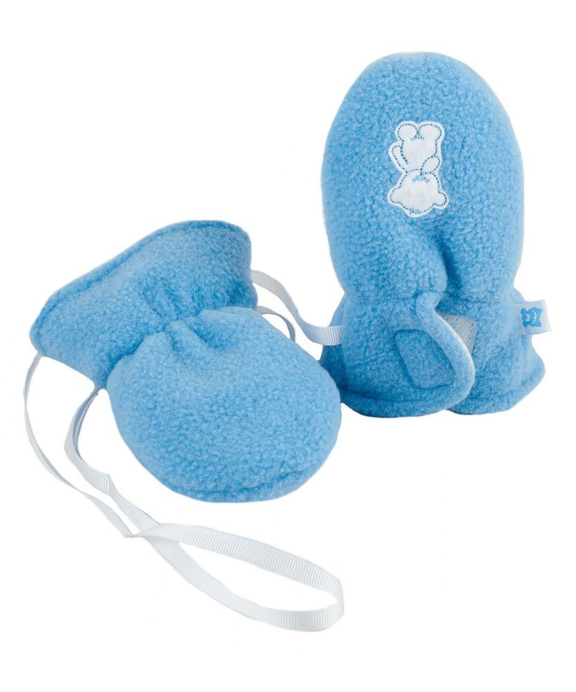 Рукавицы детские голубой