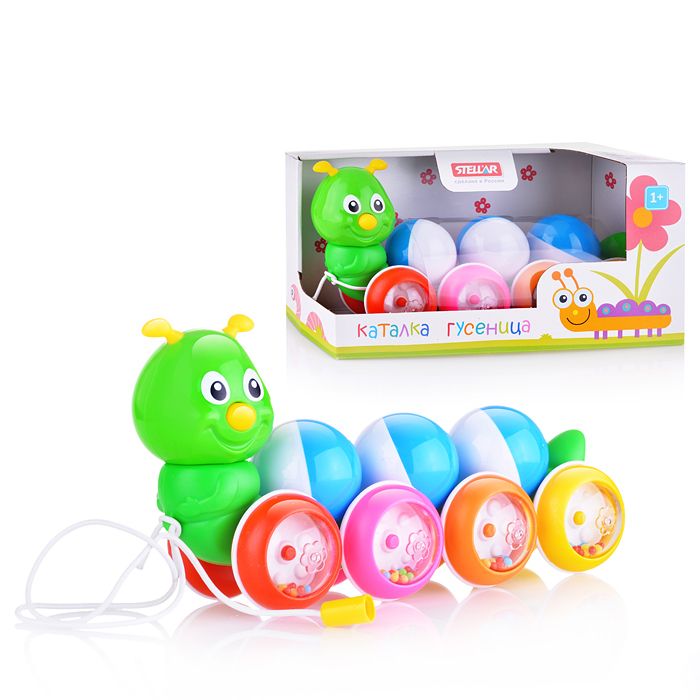 Каталка "Гусеница с шариками"