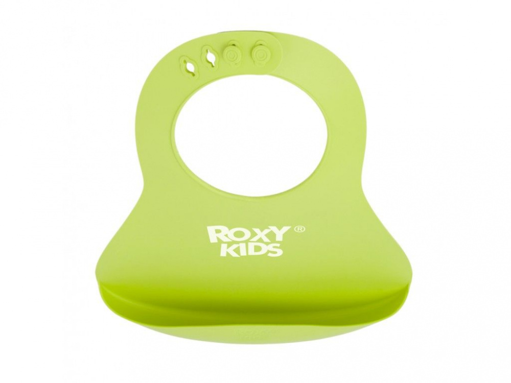 Нагрудник мягкий для кормления Roxy Kids зеленый