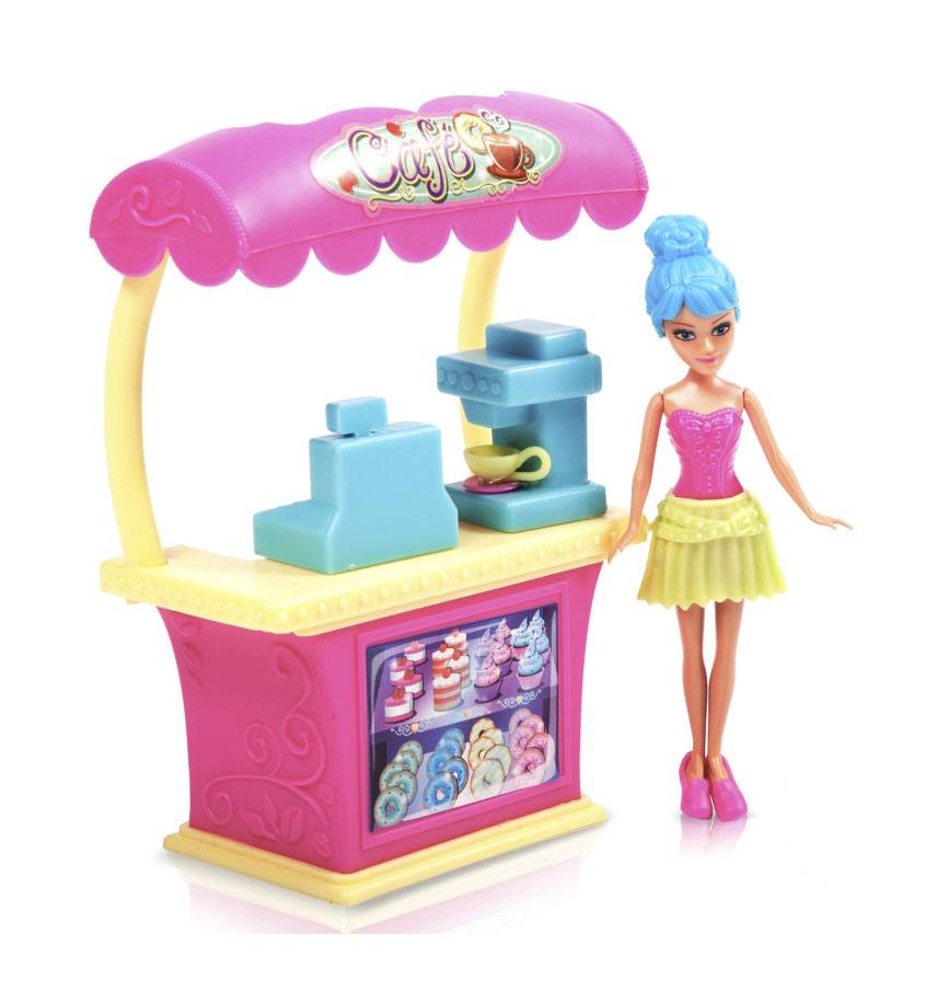Игровой набор кукла 10 см мебель розово-голубой Sparkle Girlz