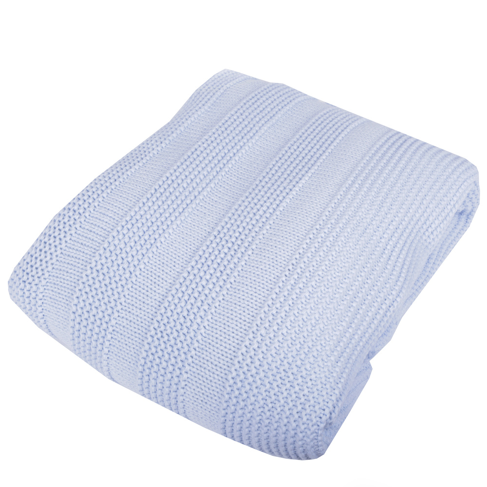 Плед вязанный 90 х 90 см Объемный на подкладке Babyedel