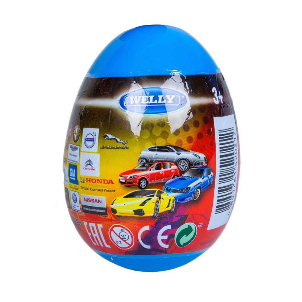 Игрушка модель машинки 1:60 яйцо-сюрприз в ассорт.