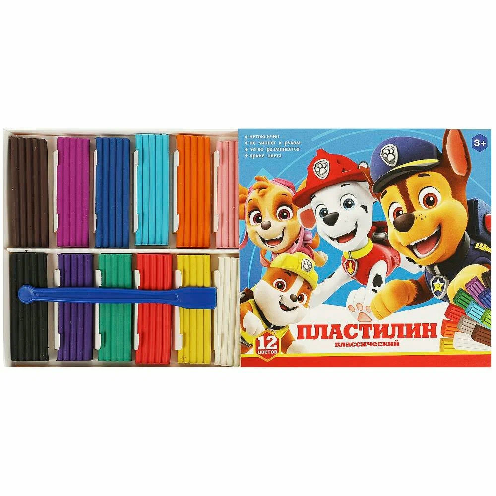 Щенки, пластилин классический 12 цв (180г) Умка