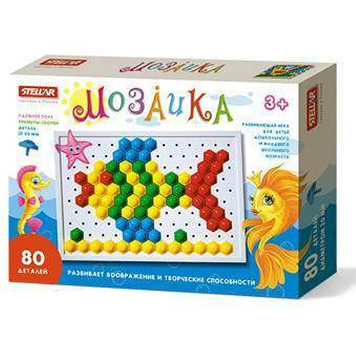 Мозаика, d 13 мм, 80 деталей