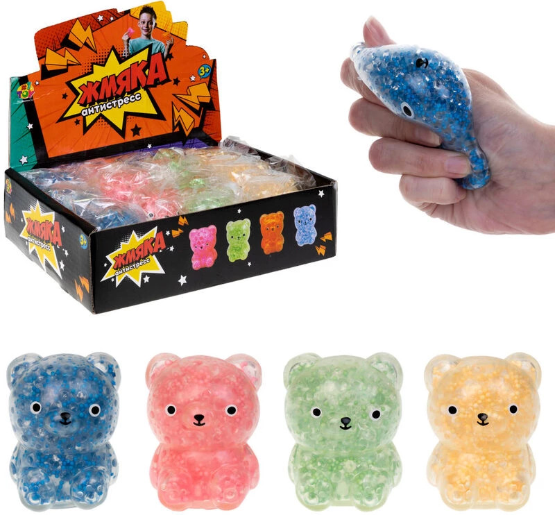 Жмяка, "Медвежонок" с мелкими шариками 1Toy