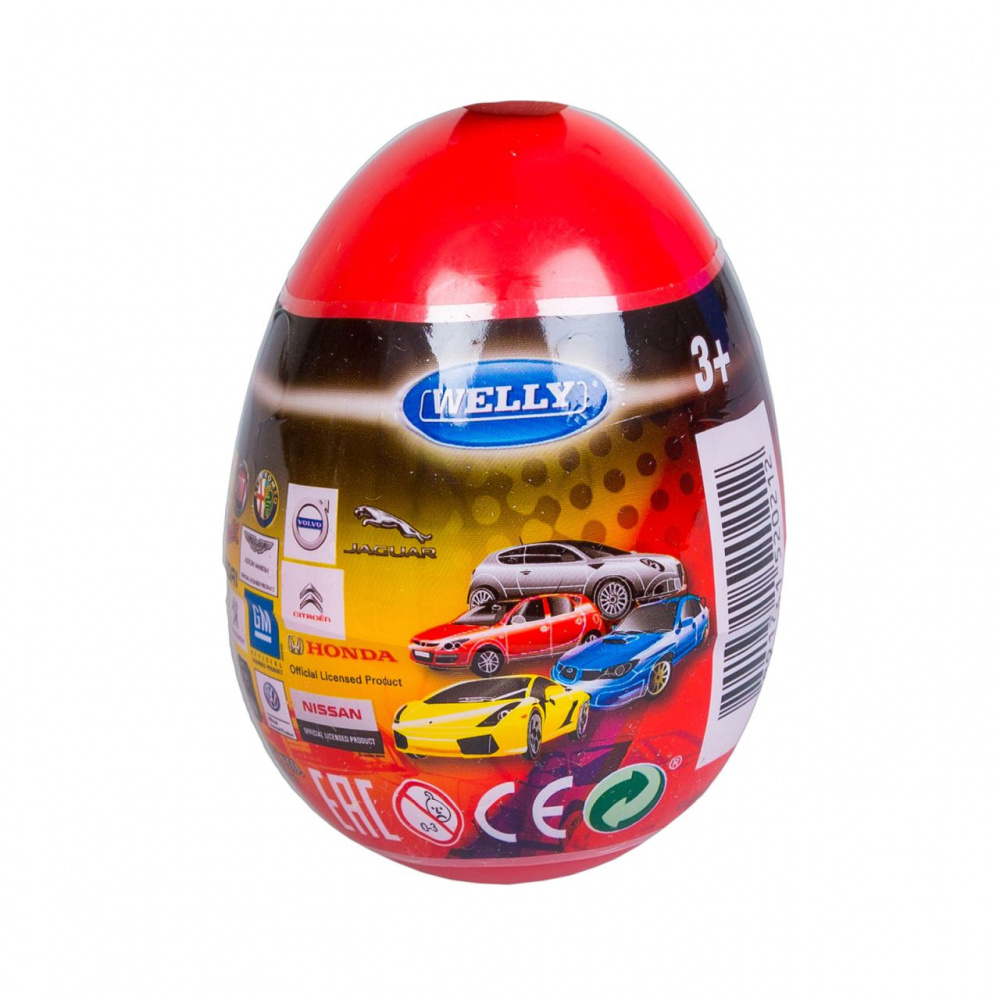 Игрушка модель машинки 1:60 яйцо-сюрприз в ассорт.